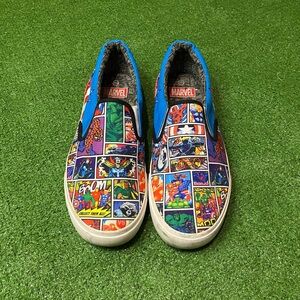 Marvel Comic Strip Slide-On Shoes Size 11.5